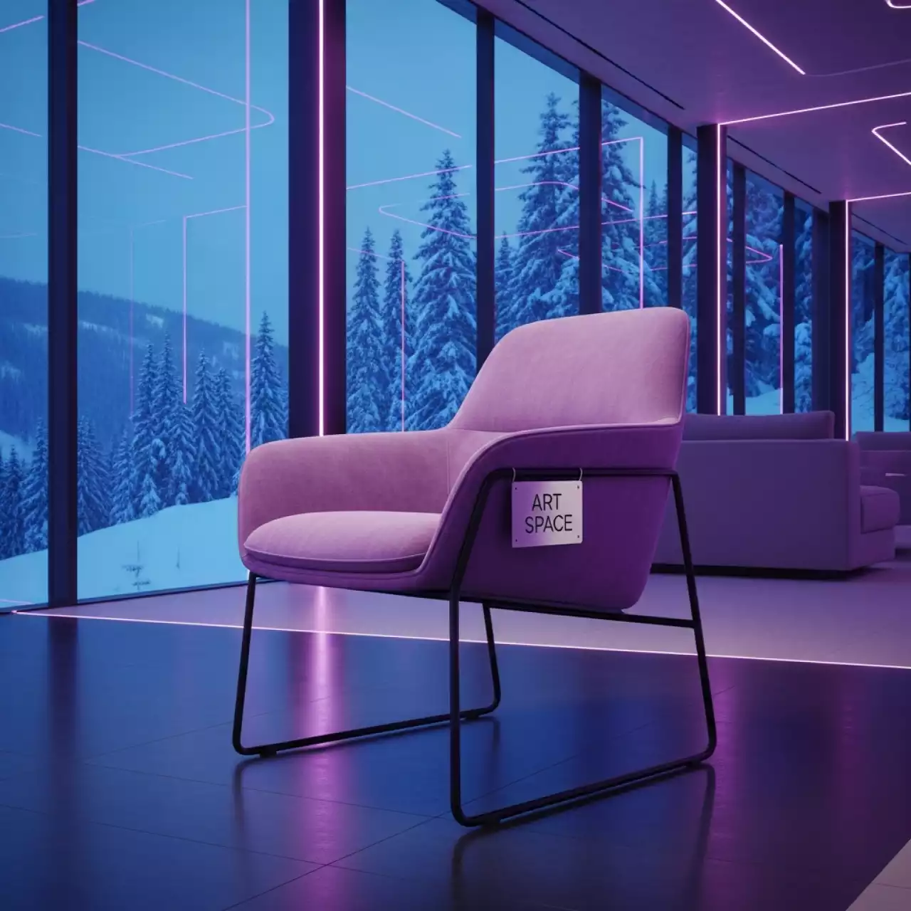 Аренда Стул Саф Ина сиреневый каркас черный в санатории «Октябрьский» — ART SPACE