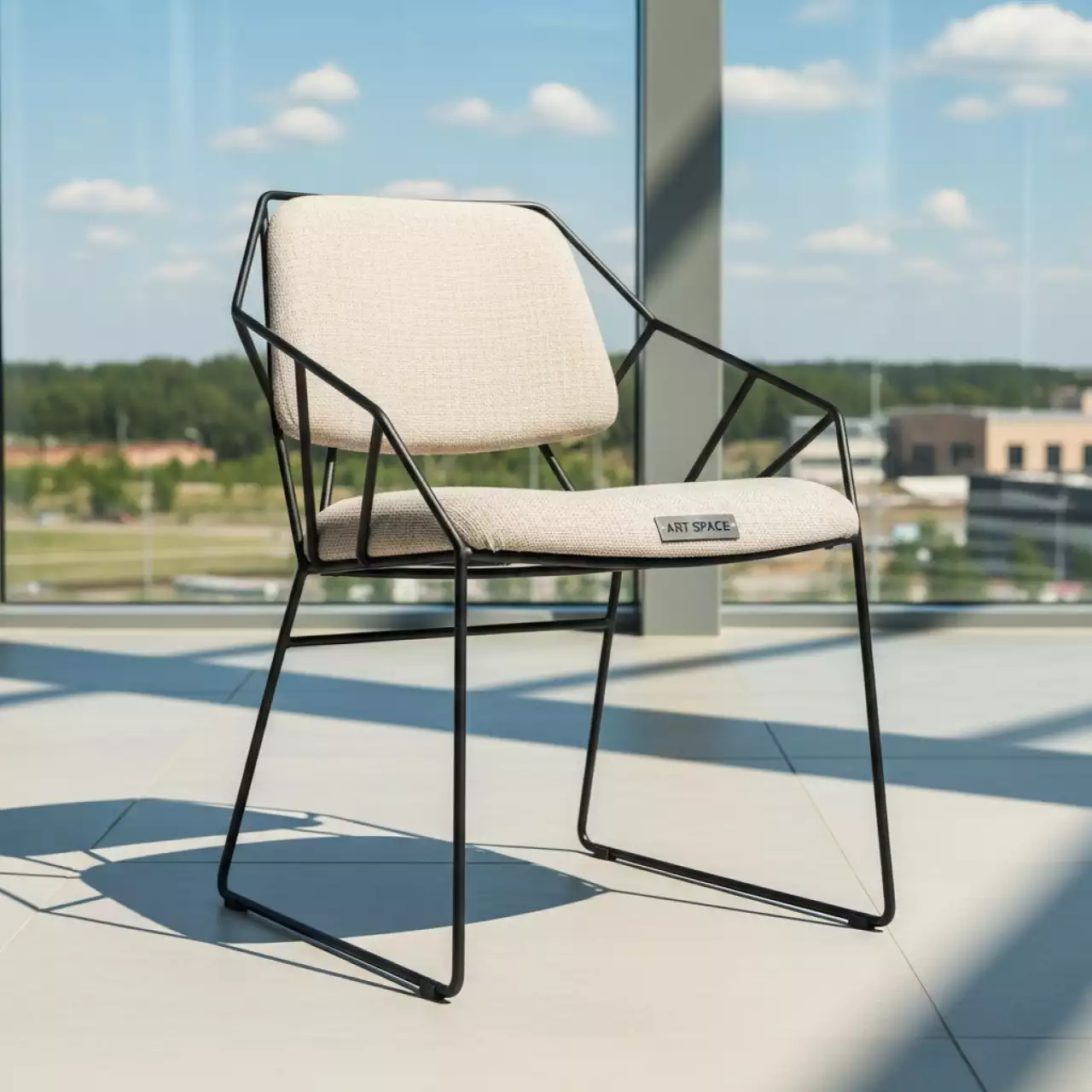 Аренда Стул Саф Ина светло бежевый каркас черный в Университете «Сириус» — ART SPACE