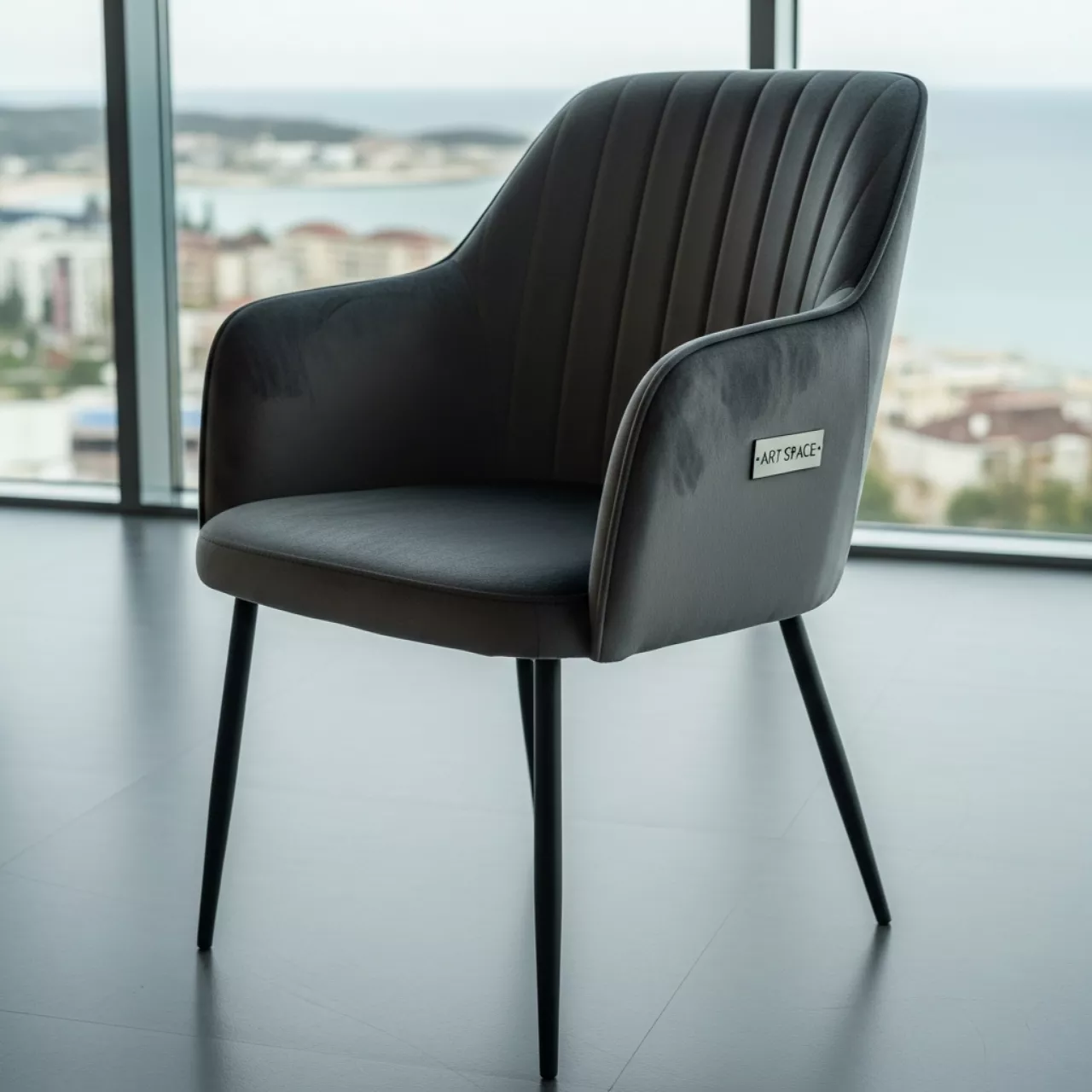 Аренда Стул Safir велюр тёмно серый в Radisson Blu Resort & Congress Centre — ART SPACE