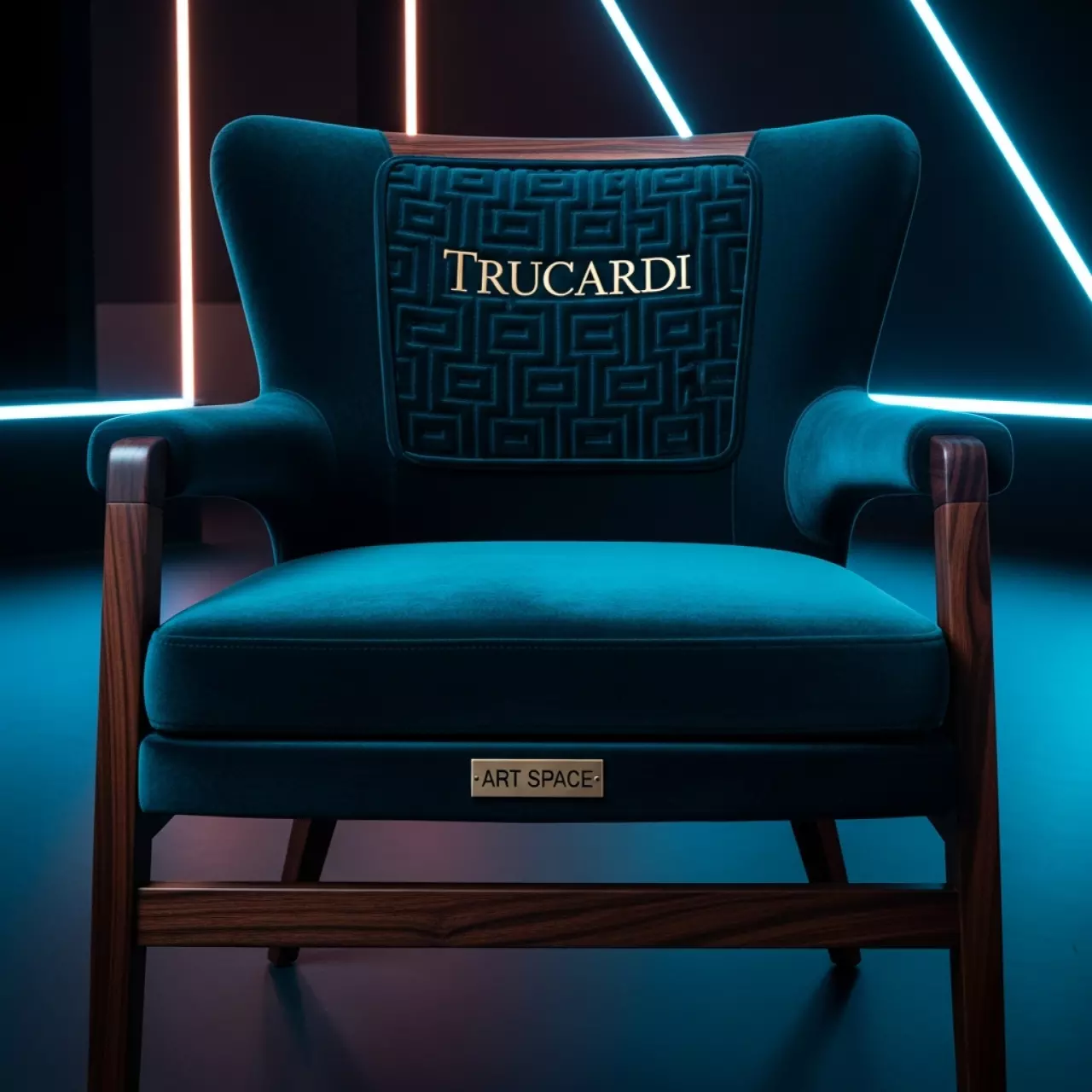Аренда Стул Safir велюр Velutto спинка Трусарди морилка венге в Alpha Sirius — ART SPACE