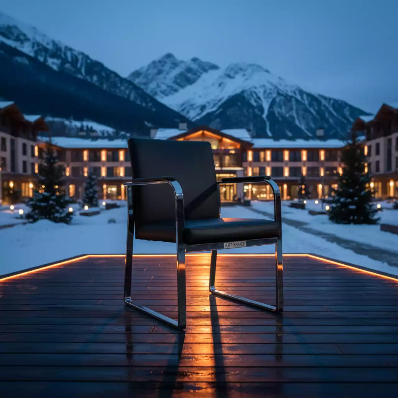 Аренда Стул Самба черный хром в Novotel Resort — ART SPACE