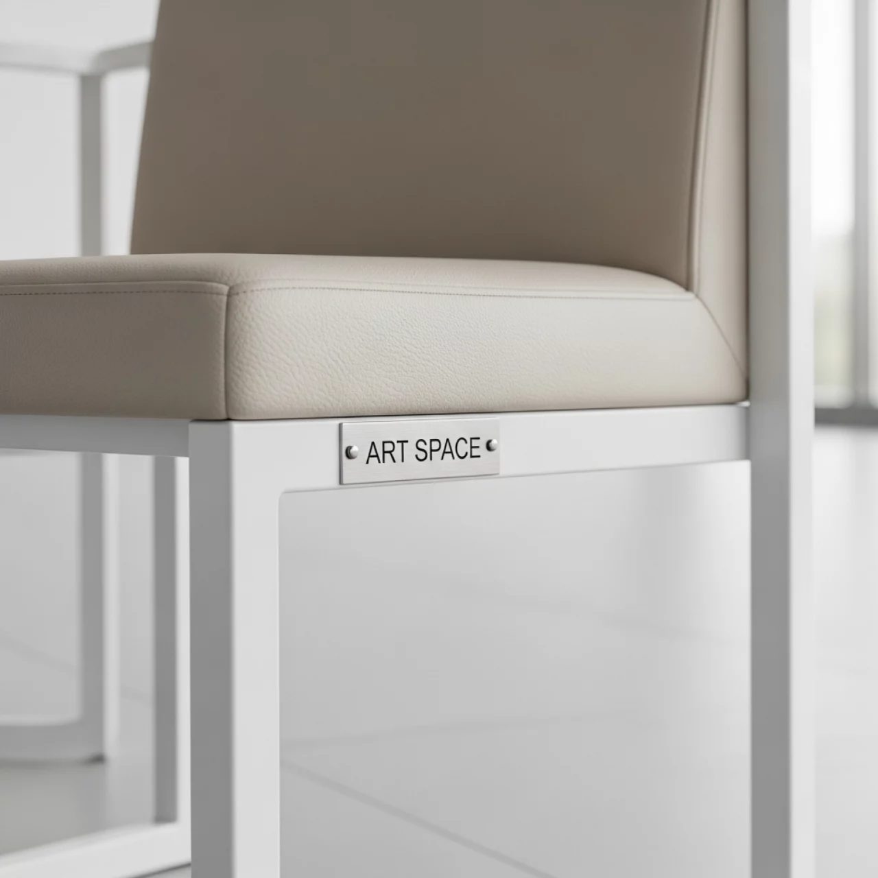 Аренда Стул Samba искусственная кожа бежевая каркас белый в санатории «Русь» — ART SPACE