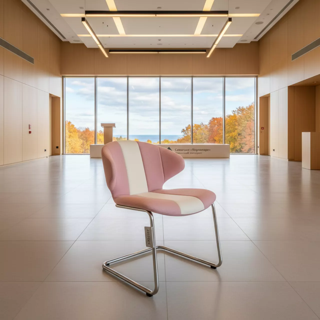 Аренда Стул Самба розово белый серебристый каркас в санатории «Черноморье» — ART SPACE