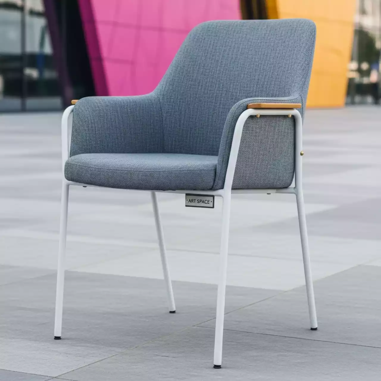 Аренда Стул Самба серо голубой белый каркас шампань в комплексе Sea Galaxy — ART SPACE