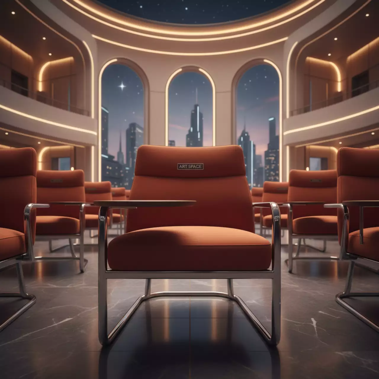 Аренда Стул Самба Soft со столиком каркас хром в Gamma Sirius — ART SPACE