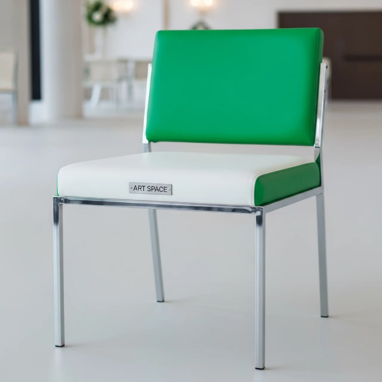 Аренда Стул Самба зеленый белый серебристый каркас в Bridge Resort — ART SPACE