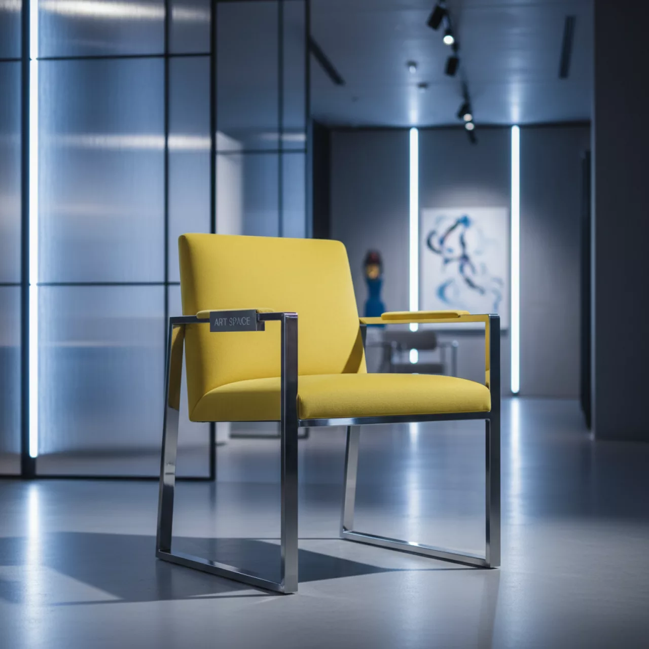 Аренда Стул серебристый лимонный бархат ОКТАВА в Boutique Hotel PORTUM 1905 — ART SPACE