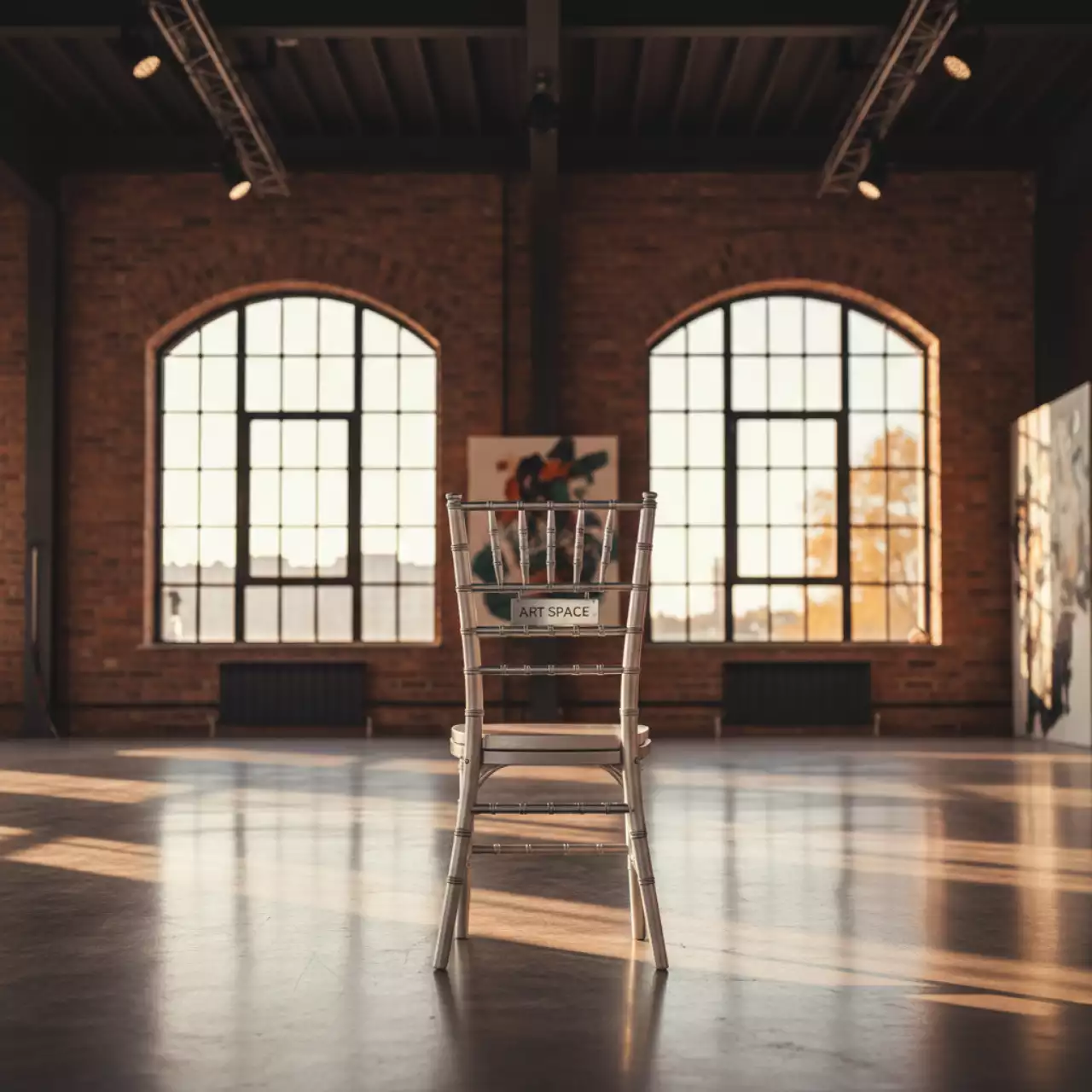 Аренда Стул серебряный деревянный Кьявари в усадьбе Голицына — ART SPACE