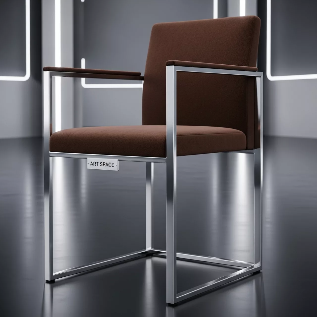 Аренда Стул серебряный ДЮПОН шоколадный в ресторане «Высота 5642» — ART SPACE