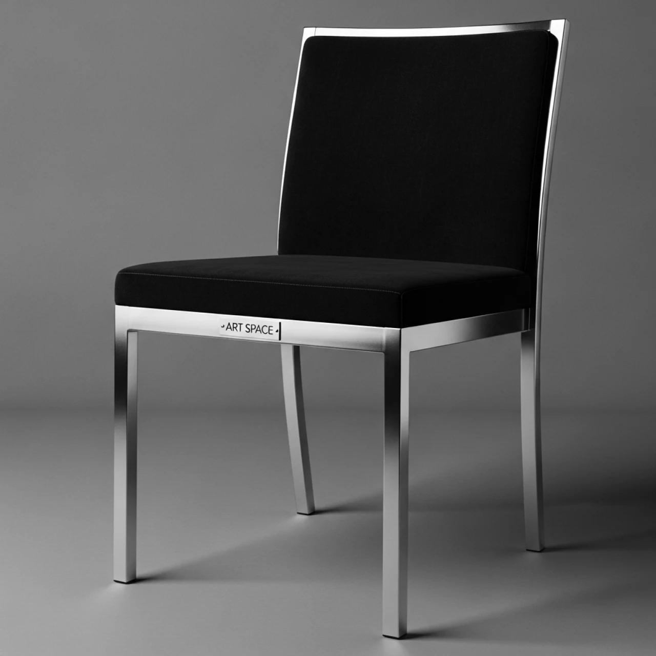 Аренда Стул серебряный ОКТАВА черный бархатный в ресторане «La Terrazza» — ART SPACE