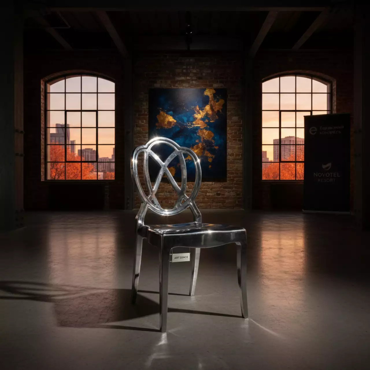 Аренда Стул серебряный пластиковый Наполеон New в Novotel Resort — ART SPACE