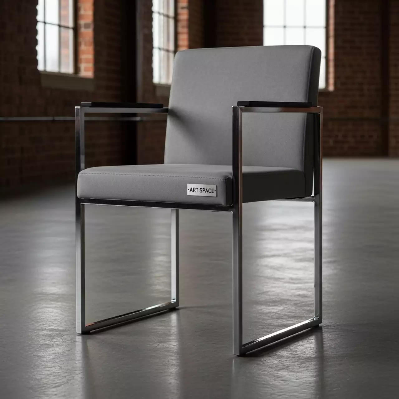 Аренда Стул серый хром Gem в лофте «Студия 21» — ART SPACE