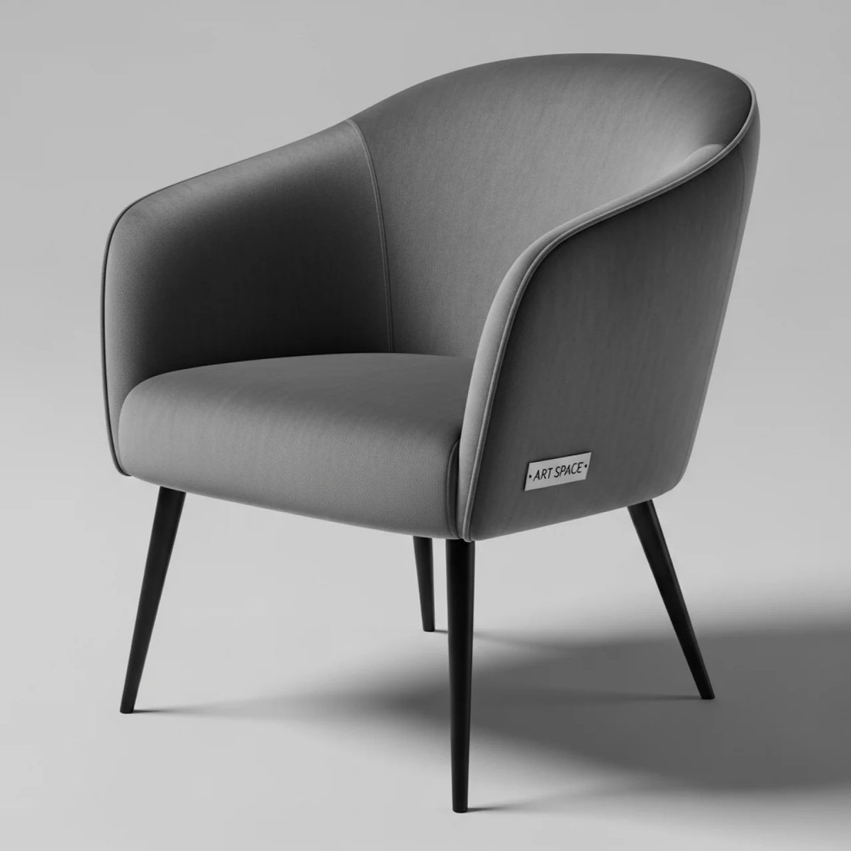 Аренда Стул серый велюр черные ножки Игнис в Delta Sirius — ART SPACE