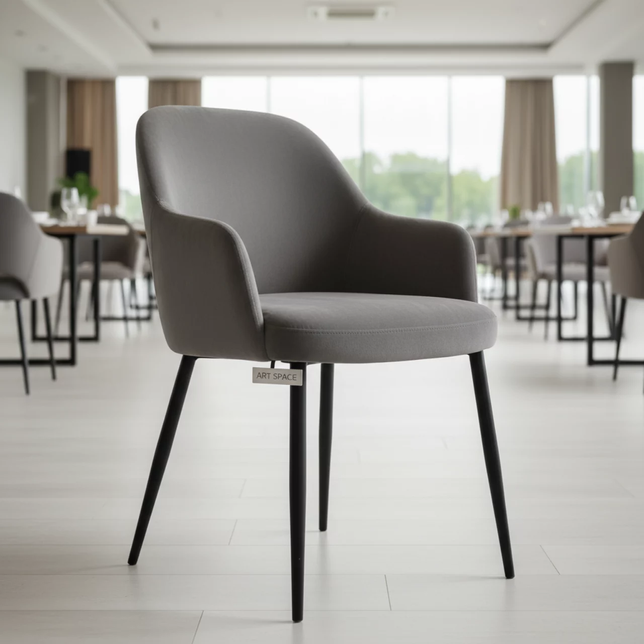 Аренда Стул серый велюр Frankfurt в санатории «Сочи» — ART SPACE