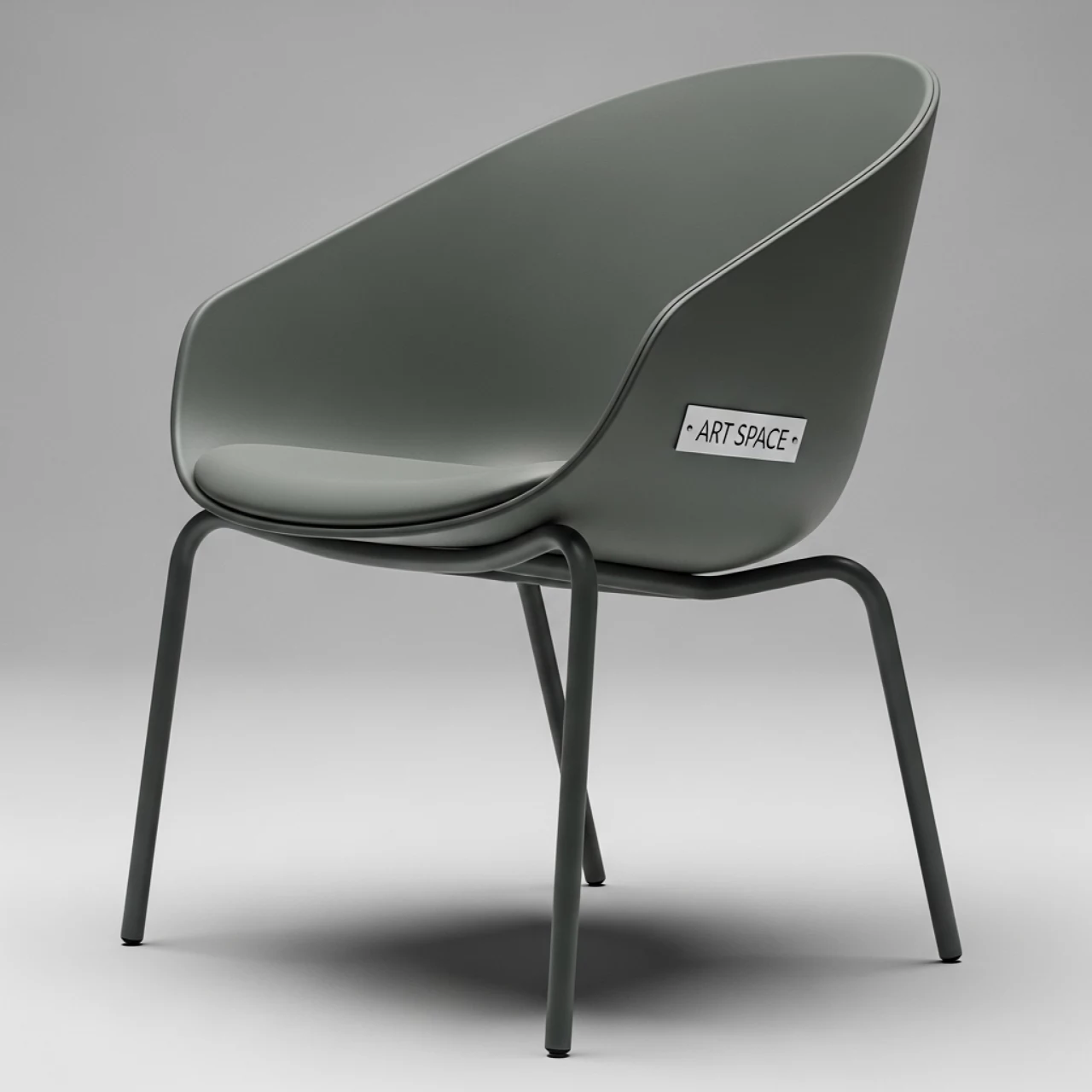 Аренда Стул Shell серо зеленый в санатории «Октябрьский» — ART SPACE