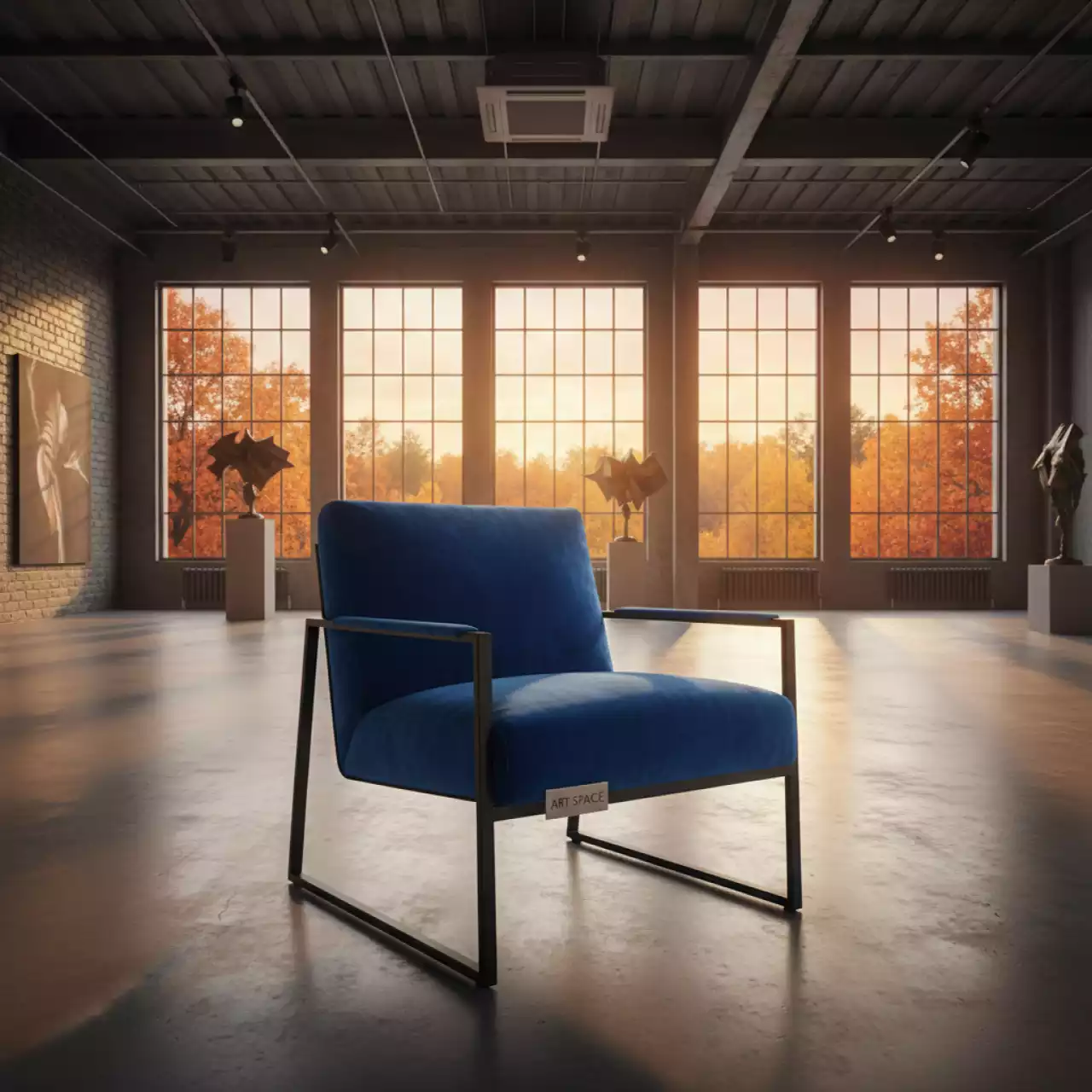 Аренда Стул Siattle V синий велюр черный каркас в санатории «Металлург» — ART SPACE