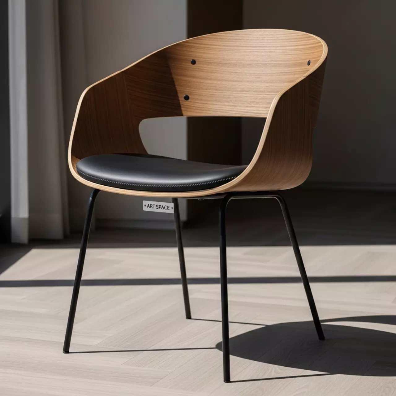 Аренда Стул сиденье экокожа спинка дерево металлические ножки Kato в Гранд Отель Сочи — ART SPACE