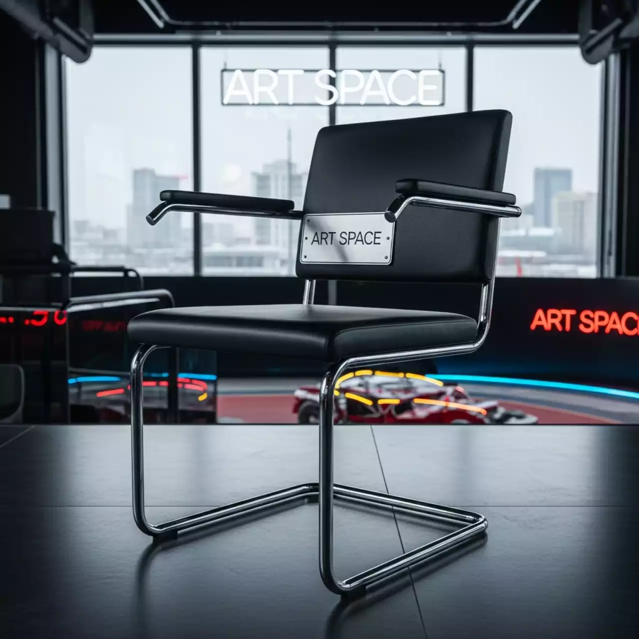 Аренда Стул Сильвия черный из экокожи в ресторане «Магадан» — ART SPACE