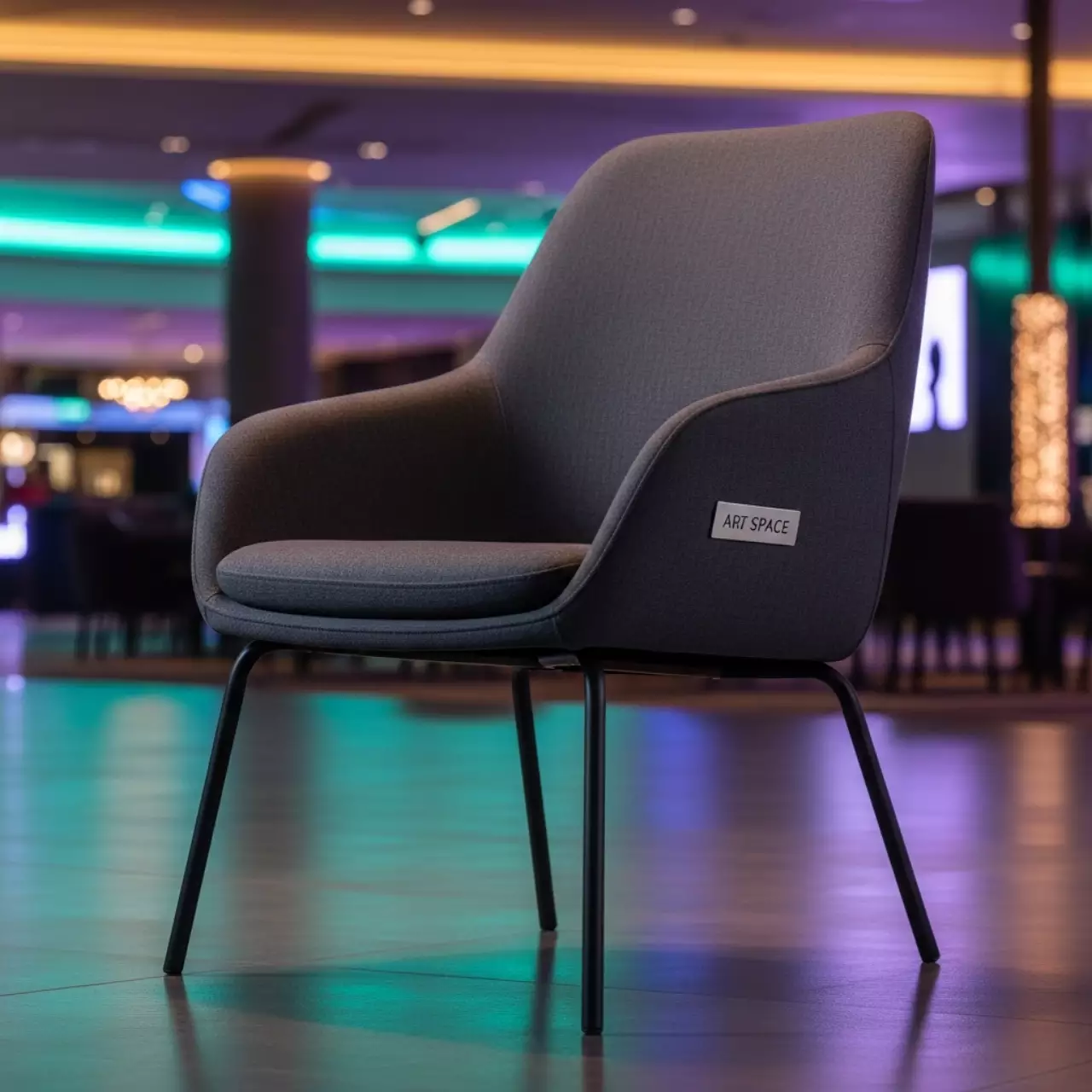 Аренда Стул Скай серый ножки черные в казино «Сочи» — ART SPACE