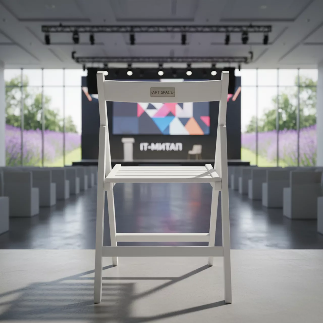 Аренда Стул складной белый Прованс в конгресс-холле отеля Жемчужина — ART SPACE