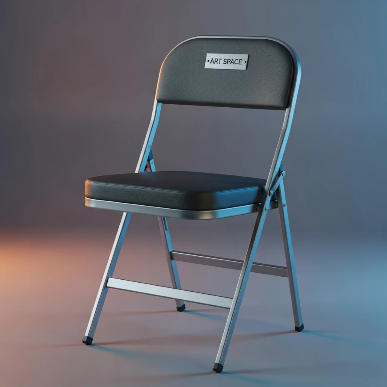 Аренда Стул складной Джонни экокожа серый каркас металлик в гранд-отеле «Жемчужина» — ART SPACE