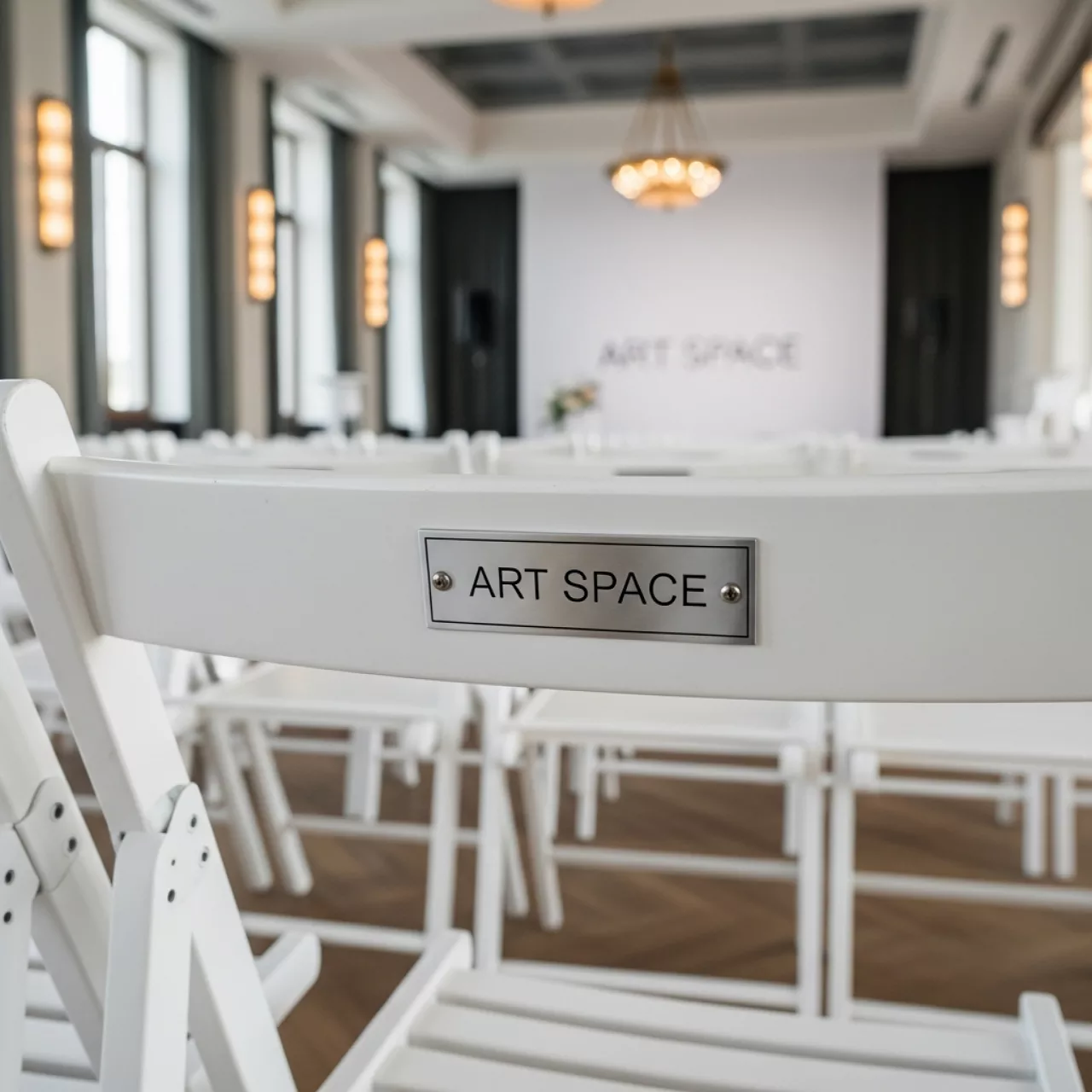 Аренда Стул складной Gundie белый в Поляна 1389 Отель и Спа — ART SPACE