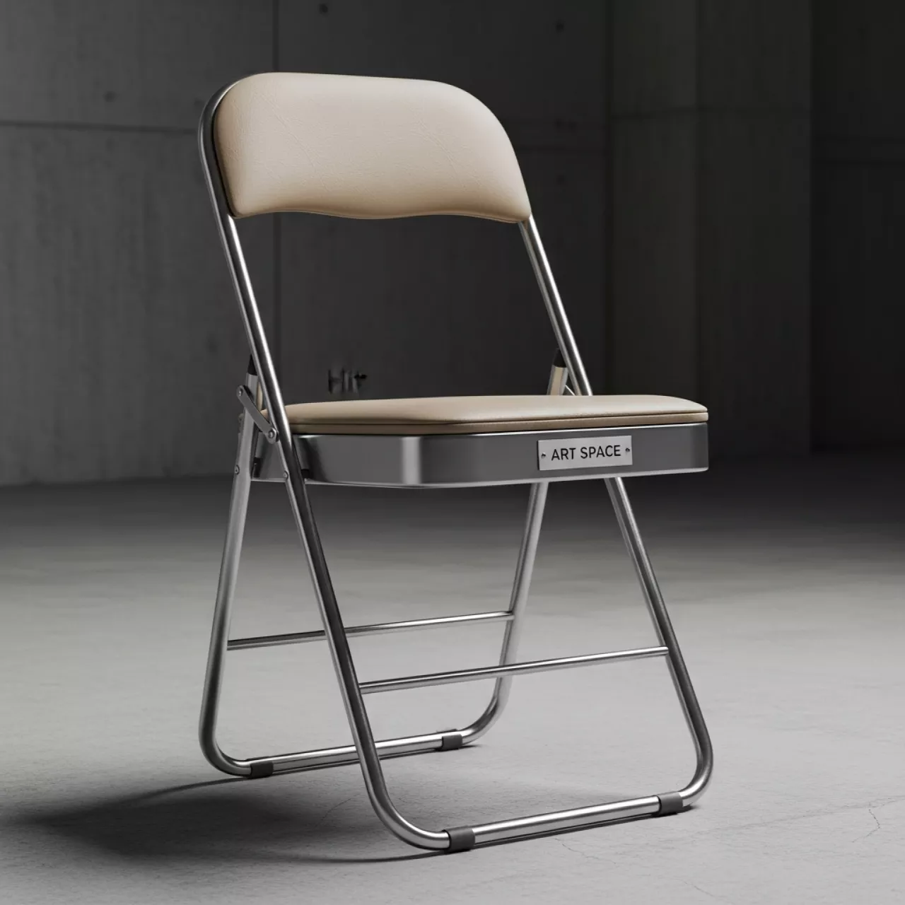 Аренда Стул складной Хит серебро бежевый кожзам в комплексе «Дагомыс» — ART SPACE