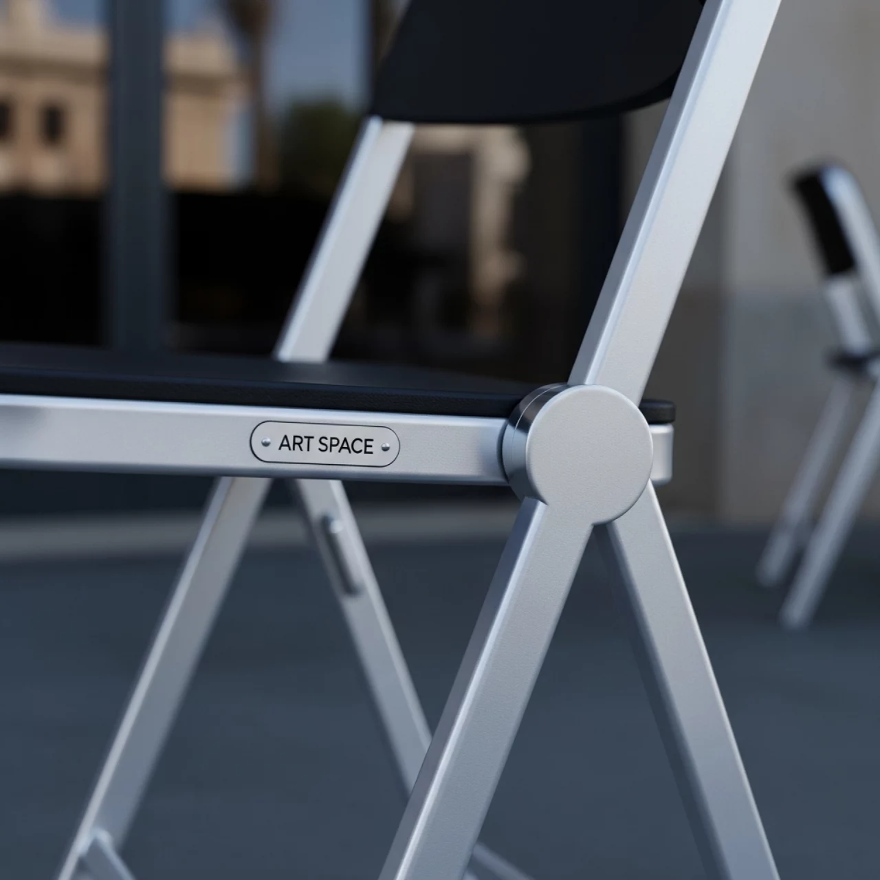 Аренда Стул складной Хит серебро черный в ресторане «Sanremo» — ART SPACE