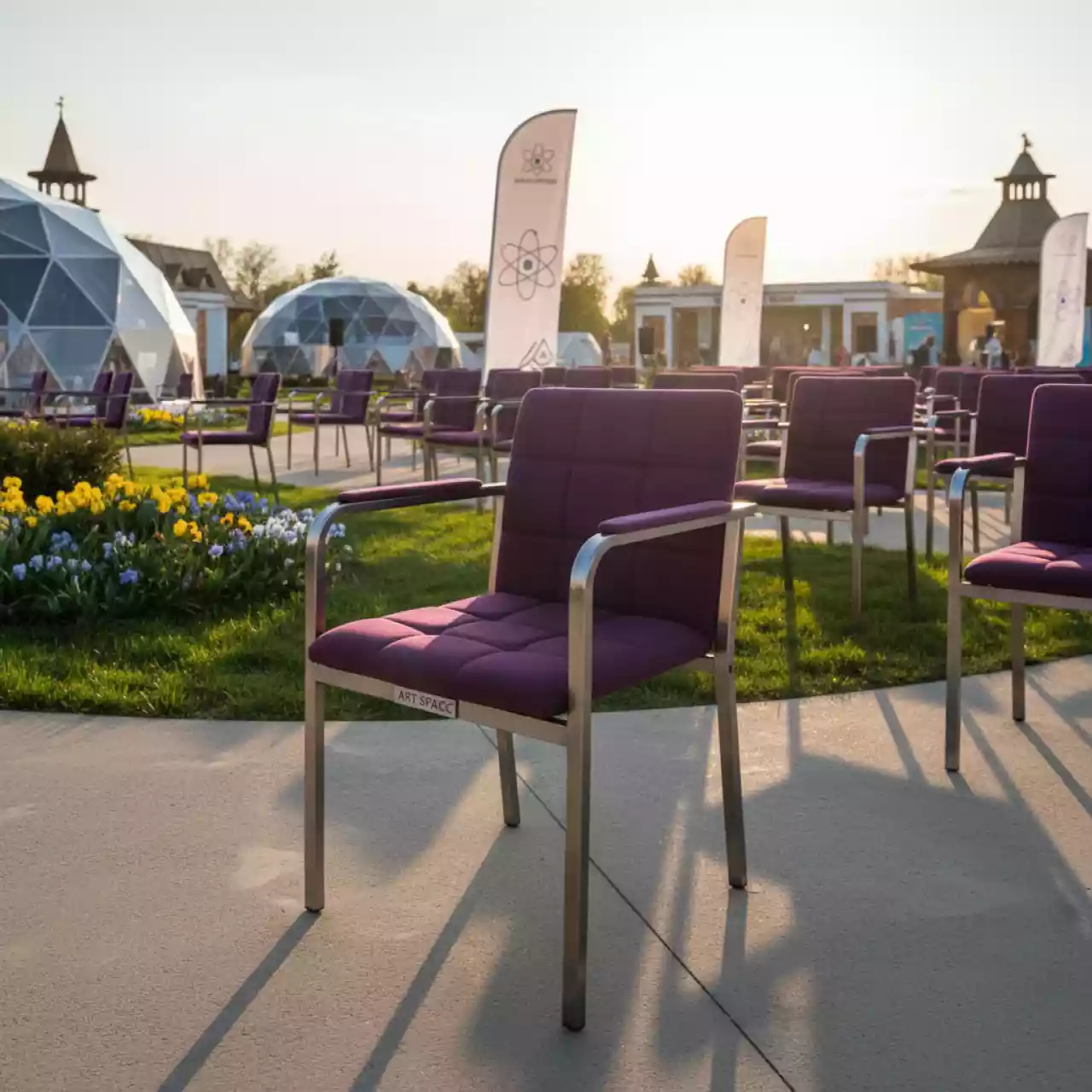 Аренда Стул складной Мармарис фиолетовый в этно-парке «Моя Россия» — ART SPACE