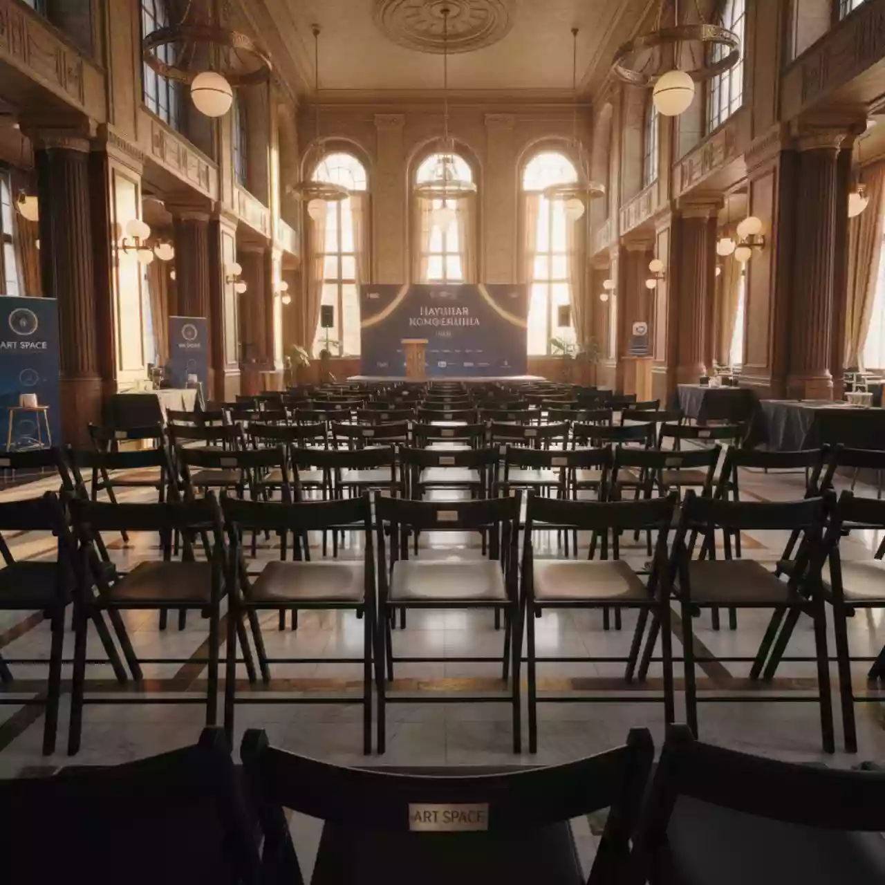 Аренда Стул складной Терье черный в ресторане «Voda» — ART SPACE