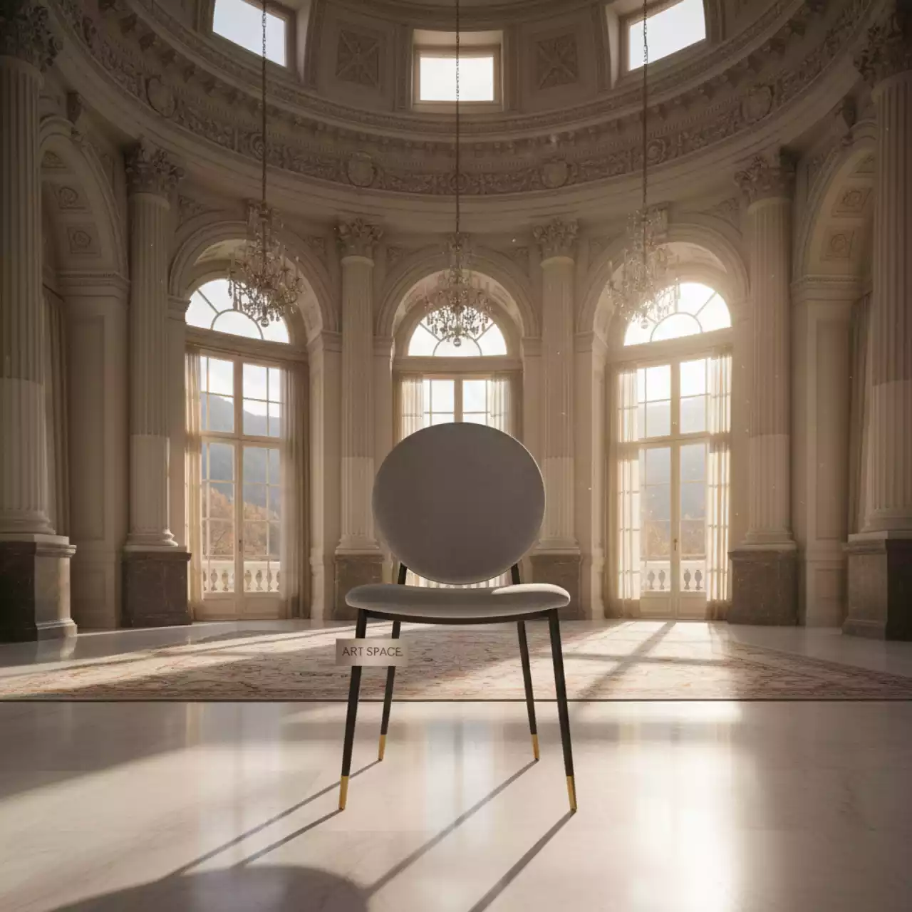 Аренда Стул Sphere серый черный золотой в Golden Tulip Rosa Khutor — ART SPACE