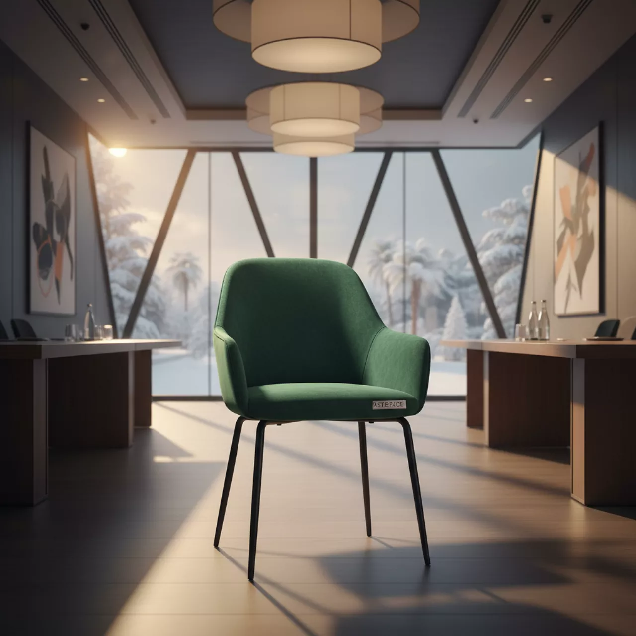 Аренда Стул Стаффорд зеленый в Pullman Sochi Centre — ART SPACE