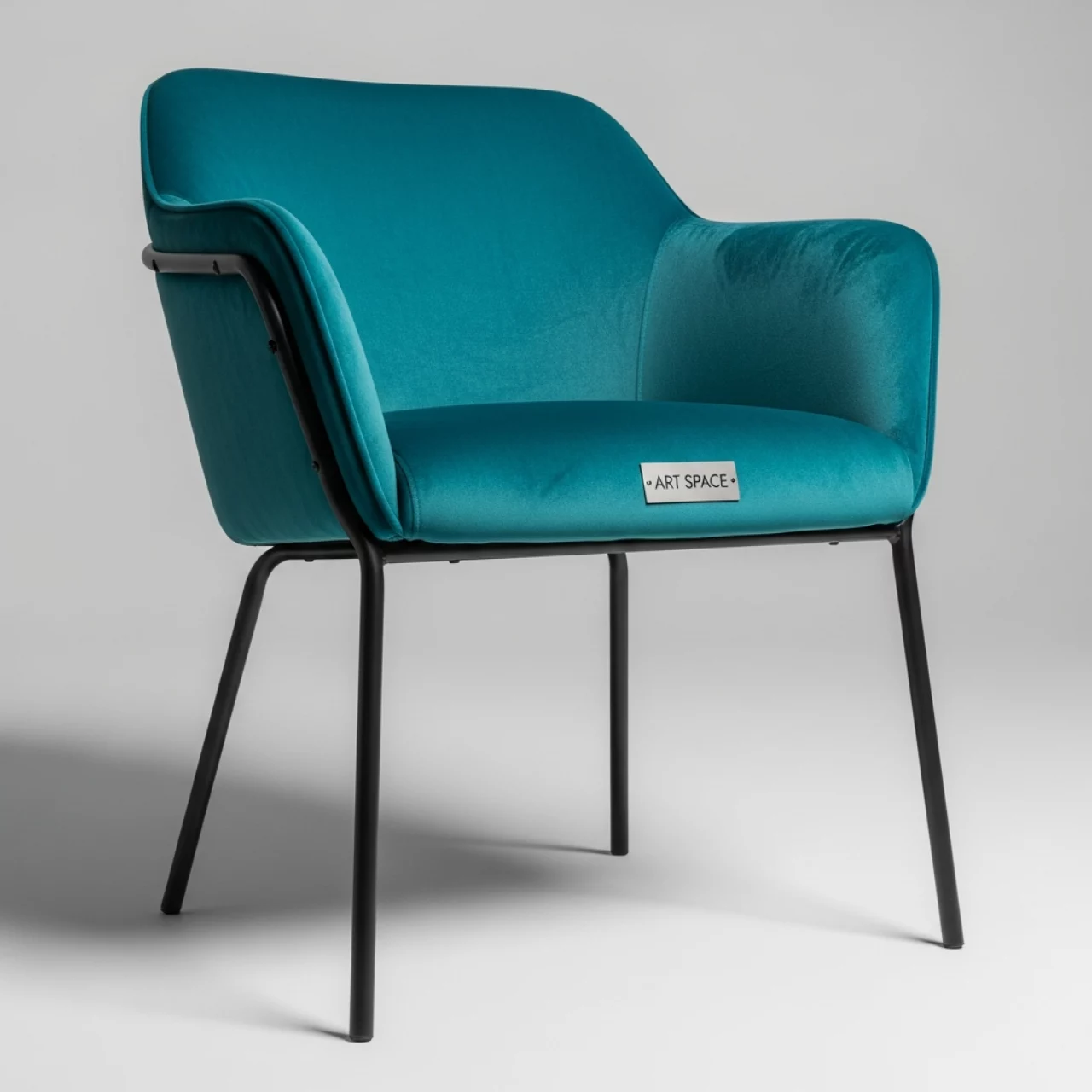 Аренда Стул Stars LS черный каркас бирюзовый велюр в комплексе «Дагомыс» — ART SPACE