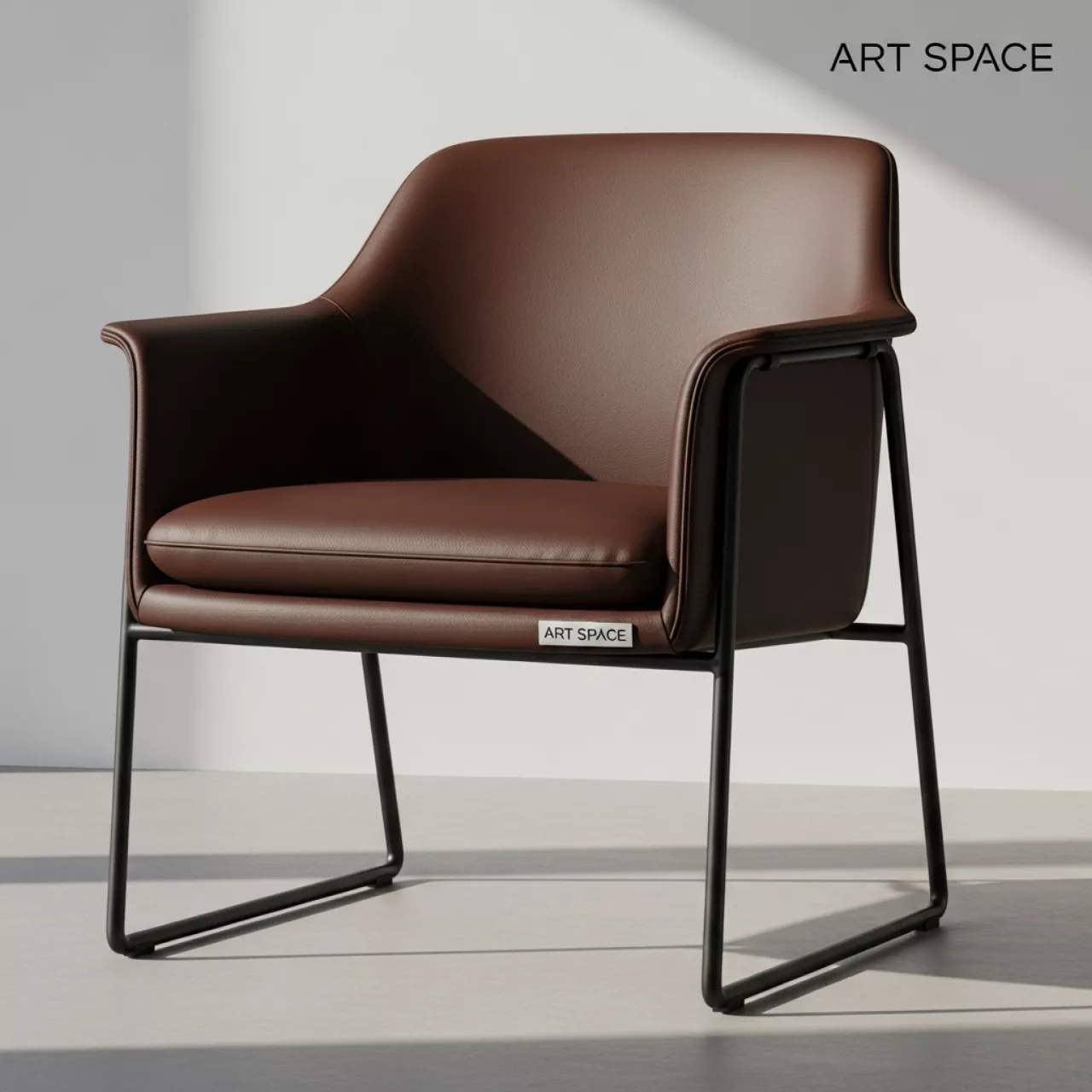 Аренда Стул Stars LS шоколадная кожа черный каркас в Radisson Collection Paradise — ART SPACE