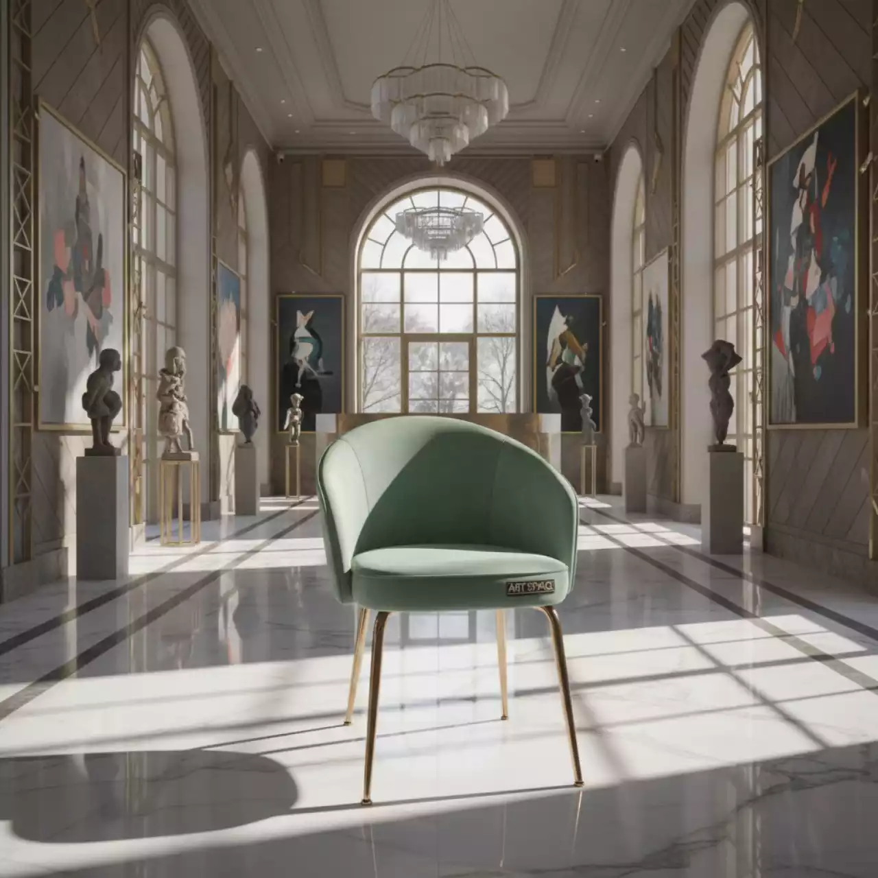 Аренда Стул Stars V O фисташковый велюр в санатории «Октябрьский» — ART SPACE