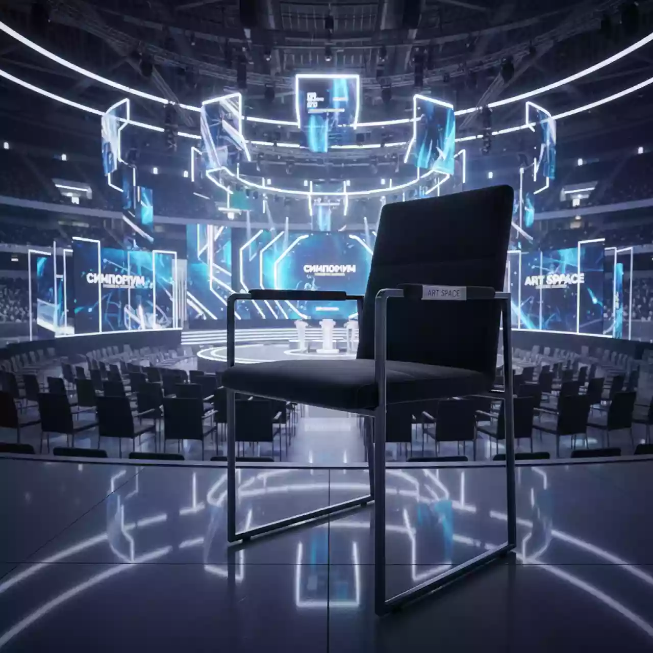 Аренда Стул Stars V O велюр черный в ледовом дворце «Большой» — ART SPACE