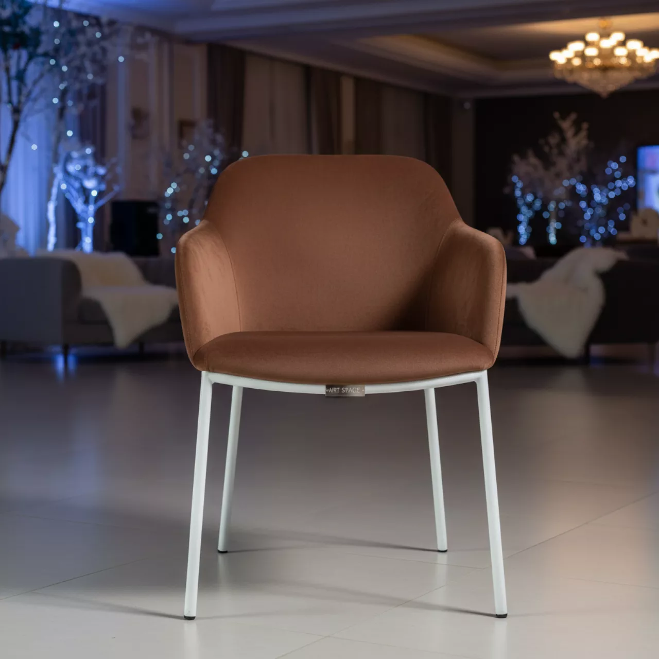 Аренда Стул Stars V S велюр какао белый каркас в отеле «Богатырь» — ART SPACE