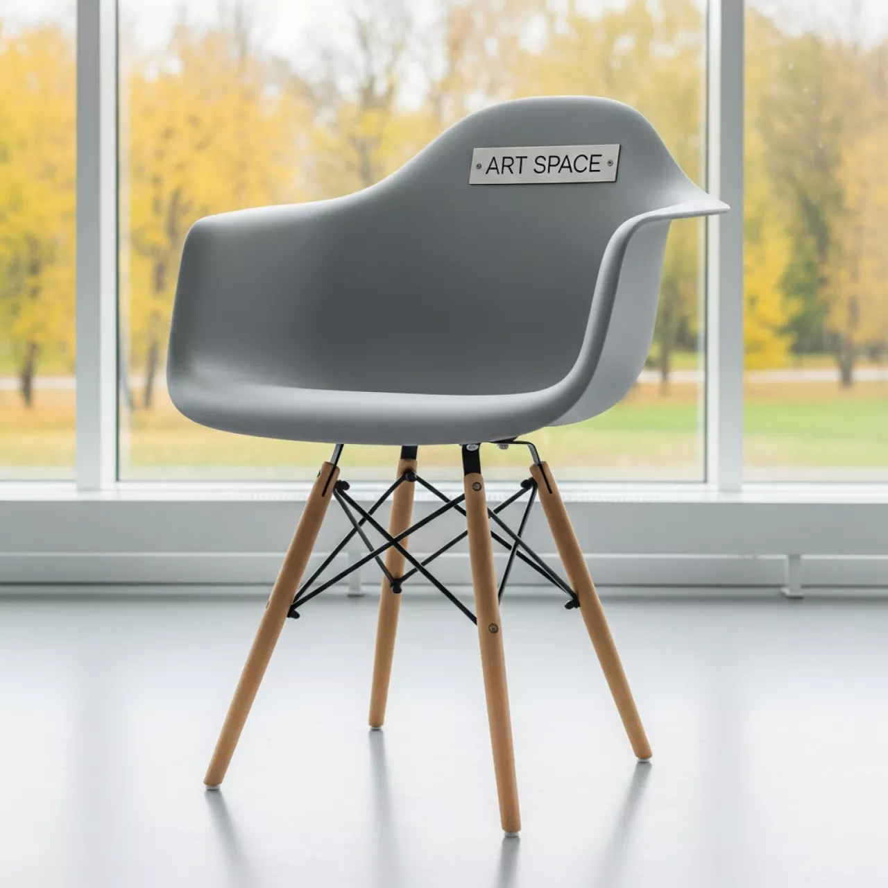 Аренда Стул светло серый Eames DSW в санатории «Русь» — ART SPACE
