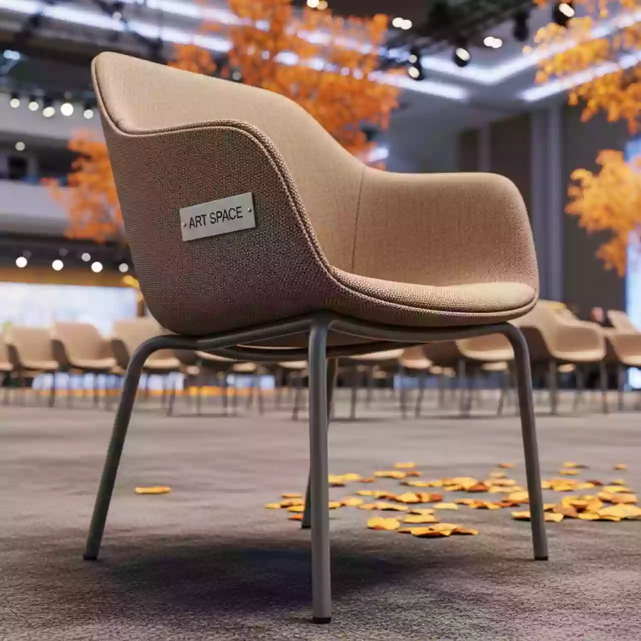 Аренда Стул Syna светло коричневый серые ножки в отеле Radisson Lazurnaya — ART SPACE