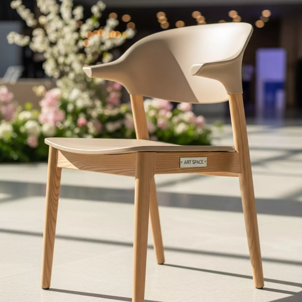 Аренда Стул Такер деревянный бежевый в Сириус Арене — ART SPACE