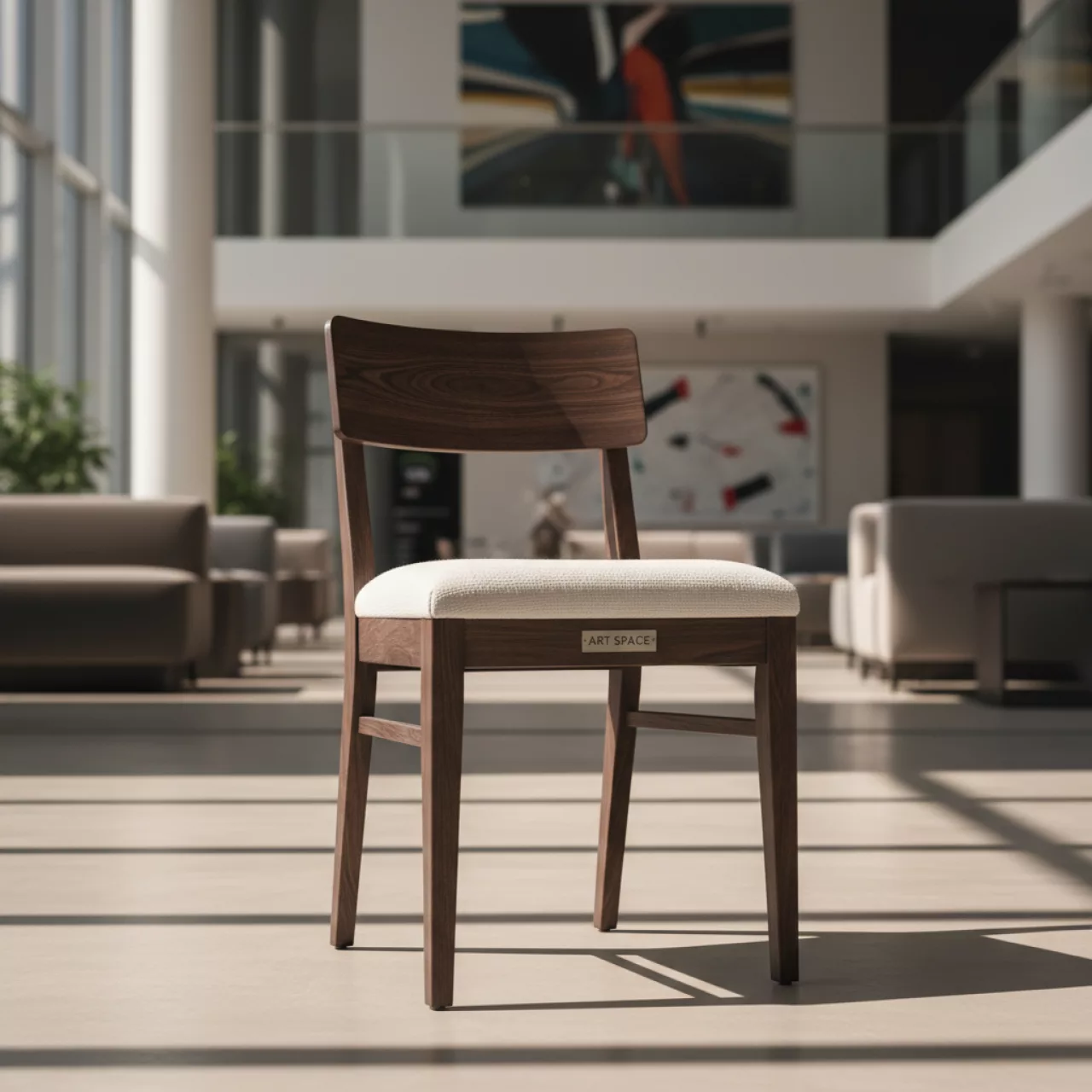 Аренда Стул Такер старинный орех белая патина подушка рогожка Ametist white в Зале органной и камерной музыки — ART SPACE