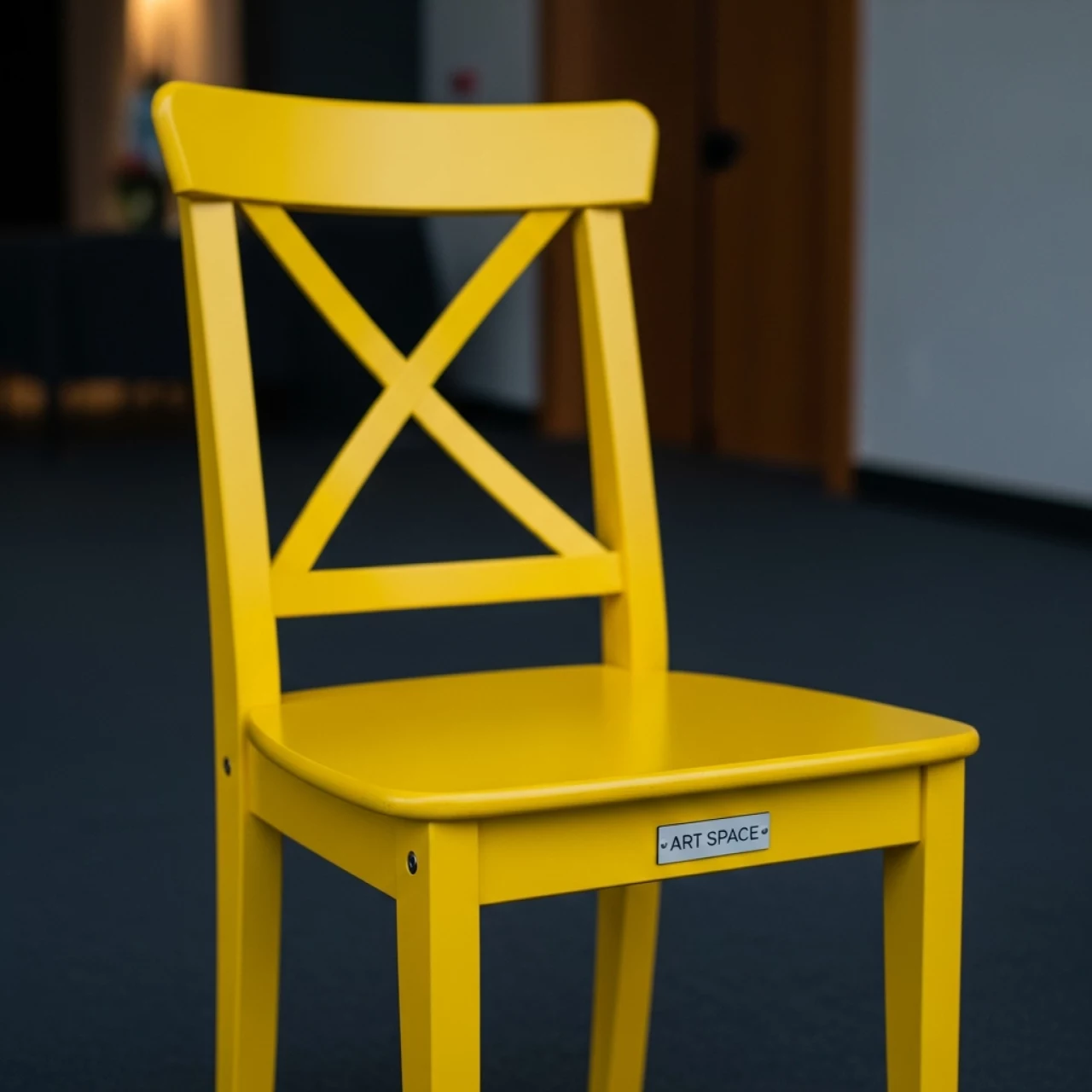 Аренда Стул Такер желтый деревянный в Green Flow Hotel — ART SPACE