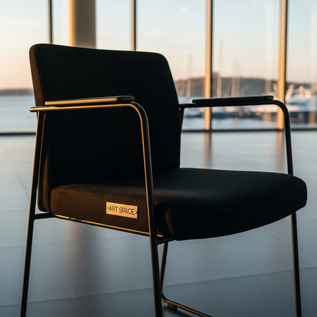Аренда Стул ткань черная Izo в зале «Чайка» (Морпорт) — ART SPACE