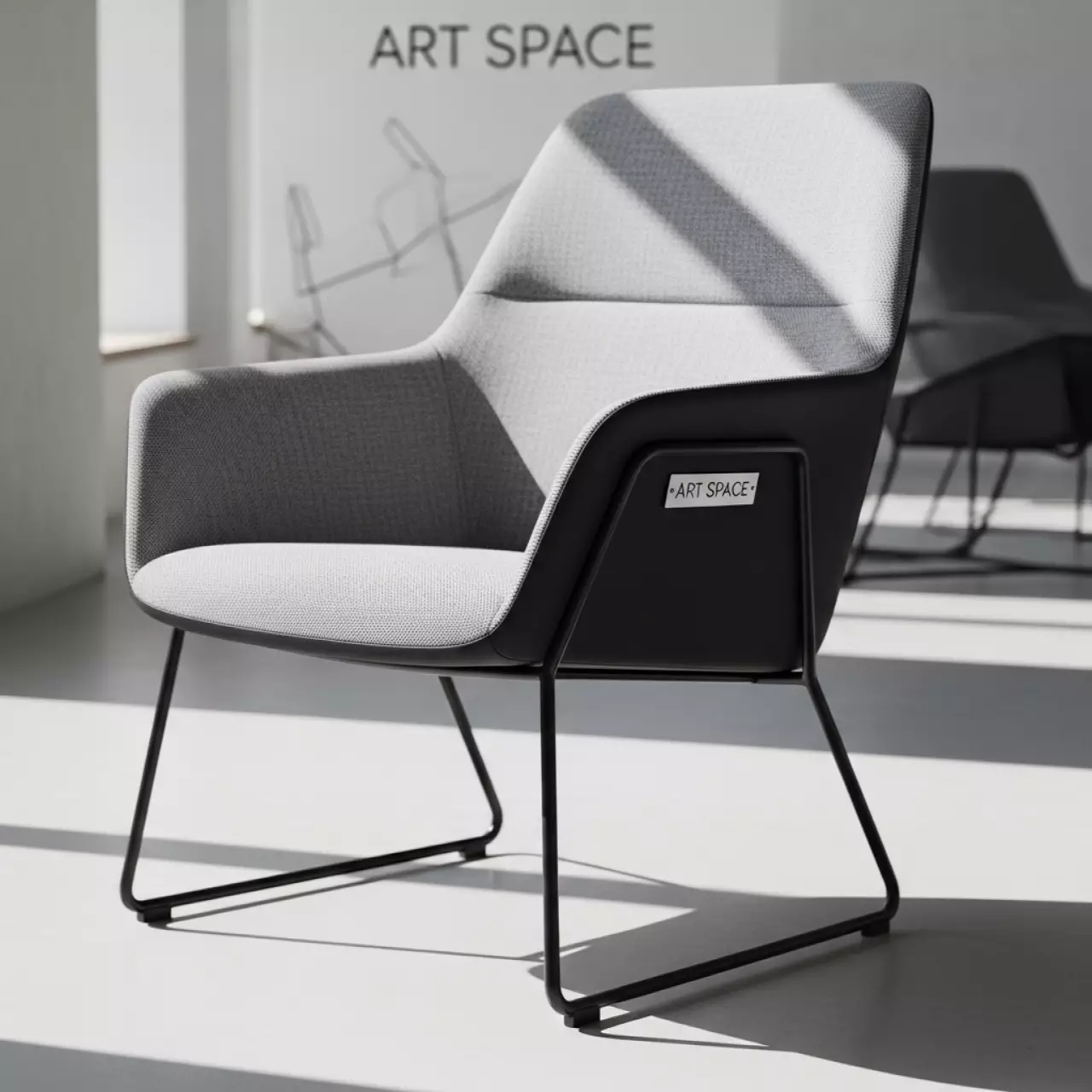 Аренда Стул ткань серая черная Iso в ресторане «Sanremo» — ART SPACE