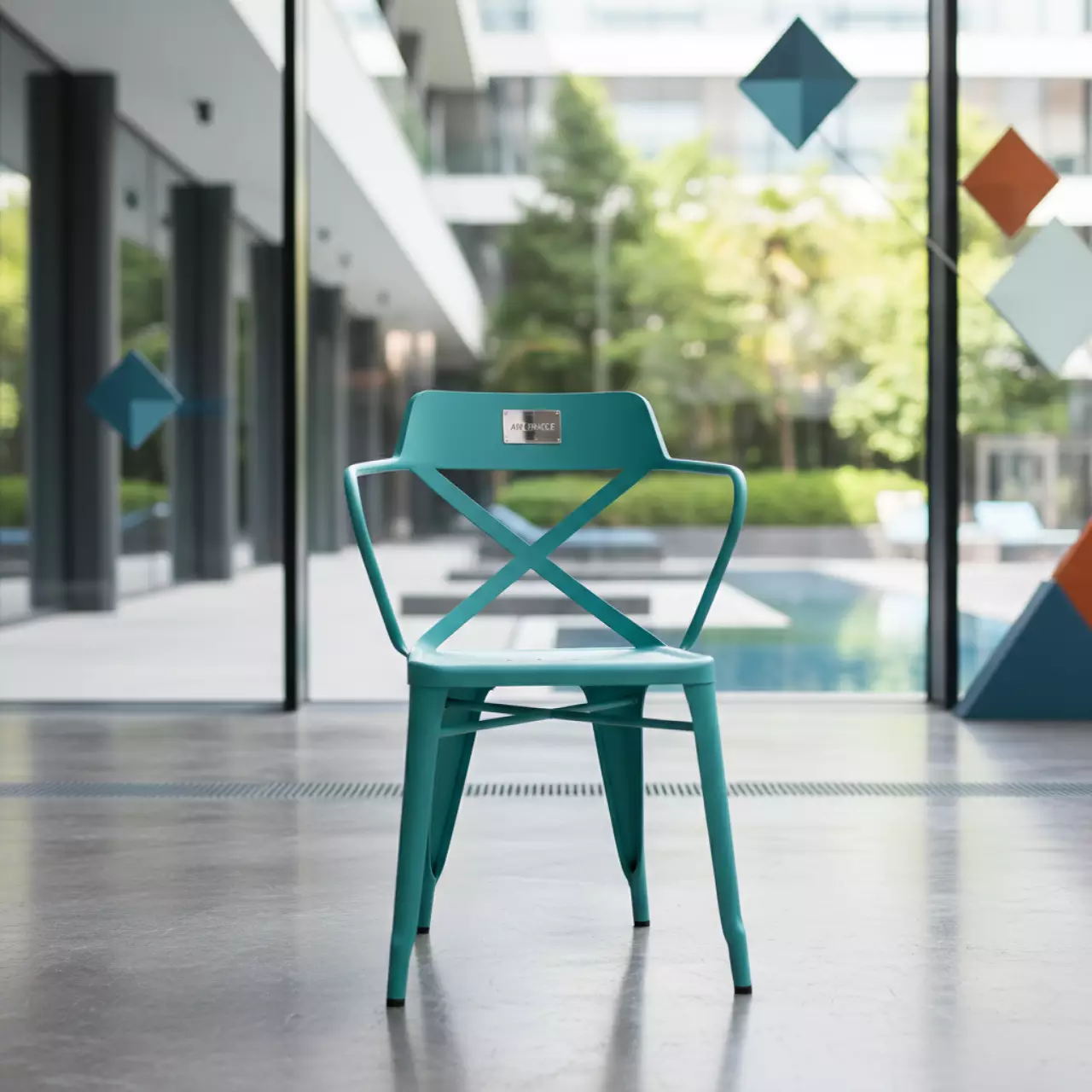 Аренда Стул Tolix бирюзовый в Rodina Grand Hotel & SPA — ART SPACE