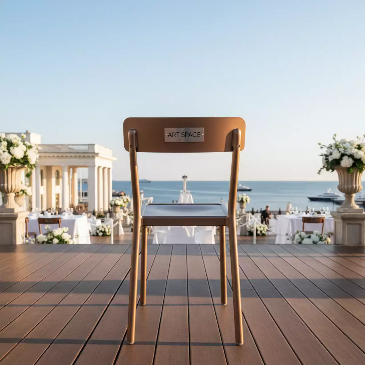 Аренда Стул Tolix bronze на территории Морпорта Сочи — ART SPACE