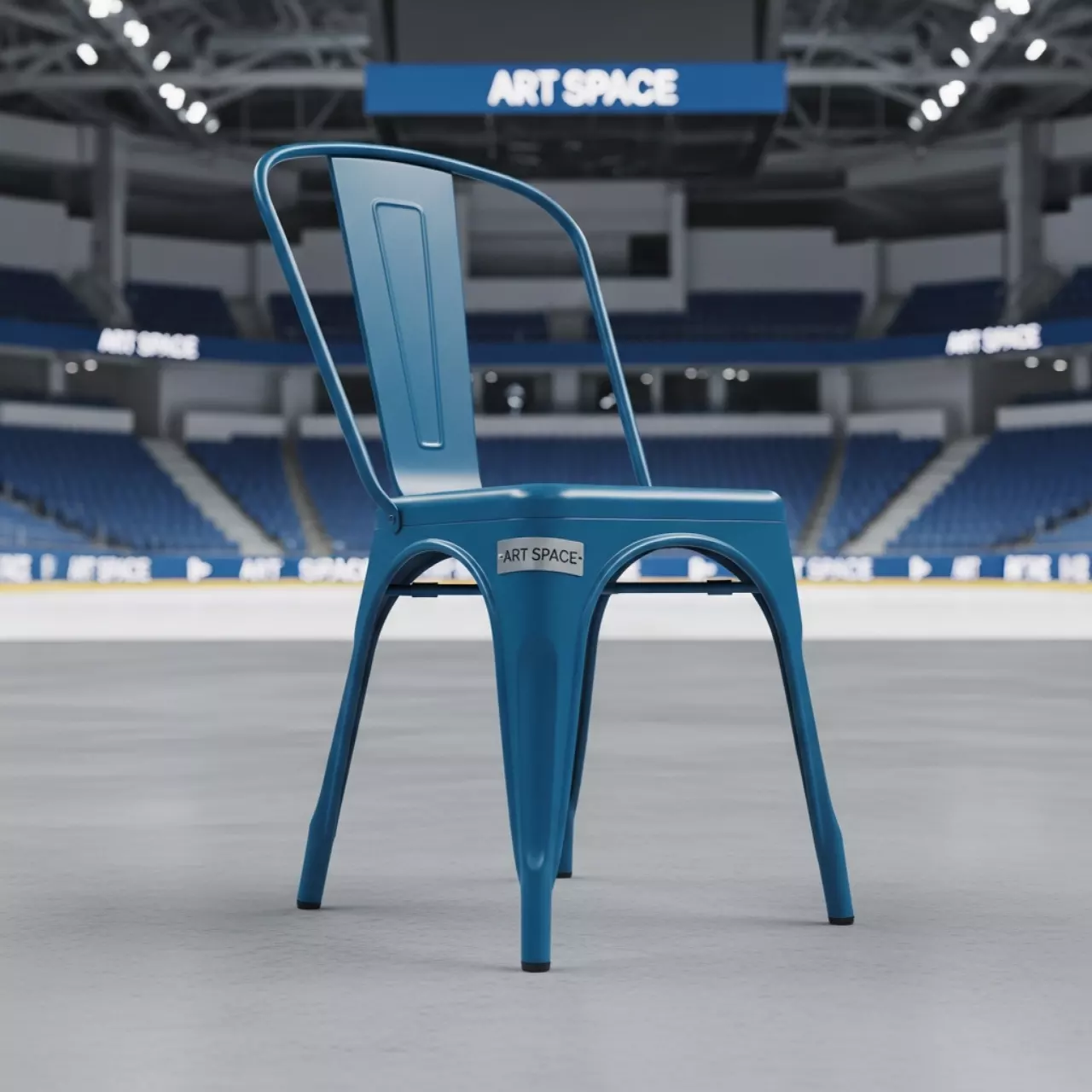 Аренда Стул Tolix синий в ледовом дворце «Роза Хутор» — ART SPACE