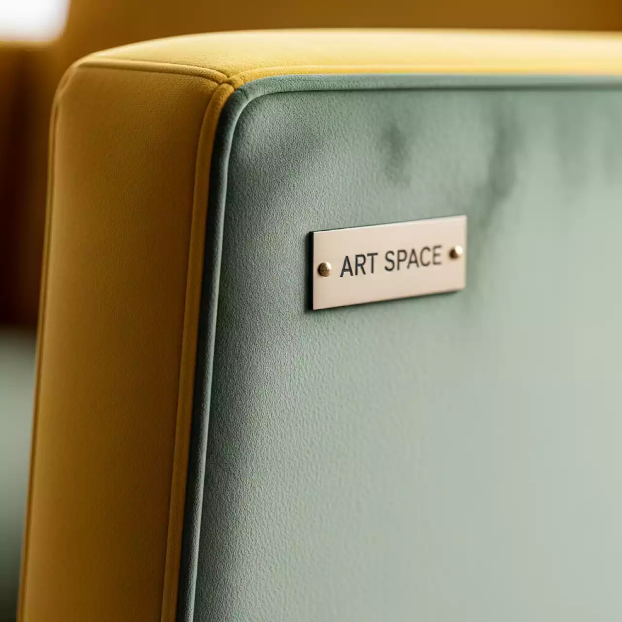 Аренда Стул Тотем золотой пыльно зеленый бархат на вилле «Анна» — ART SPACE