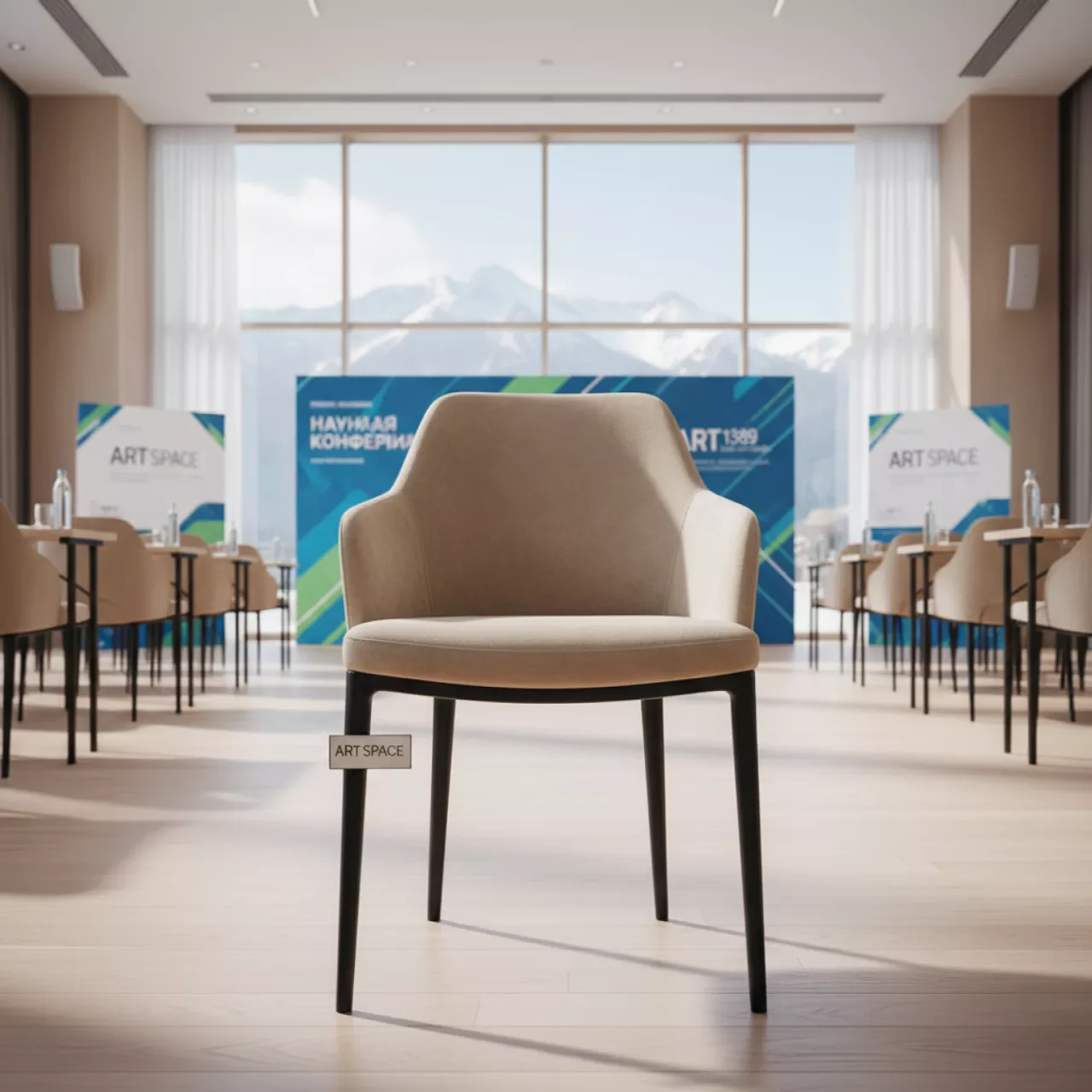 Аренда Стул Tumult вельвет бежевый в Поляна 1389 Отель и Спа — ART SPACE