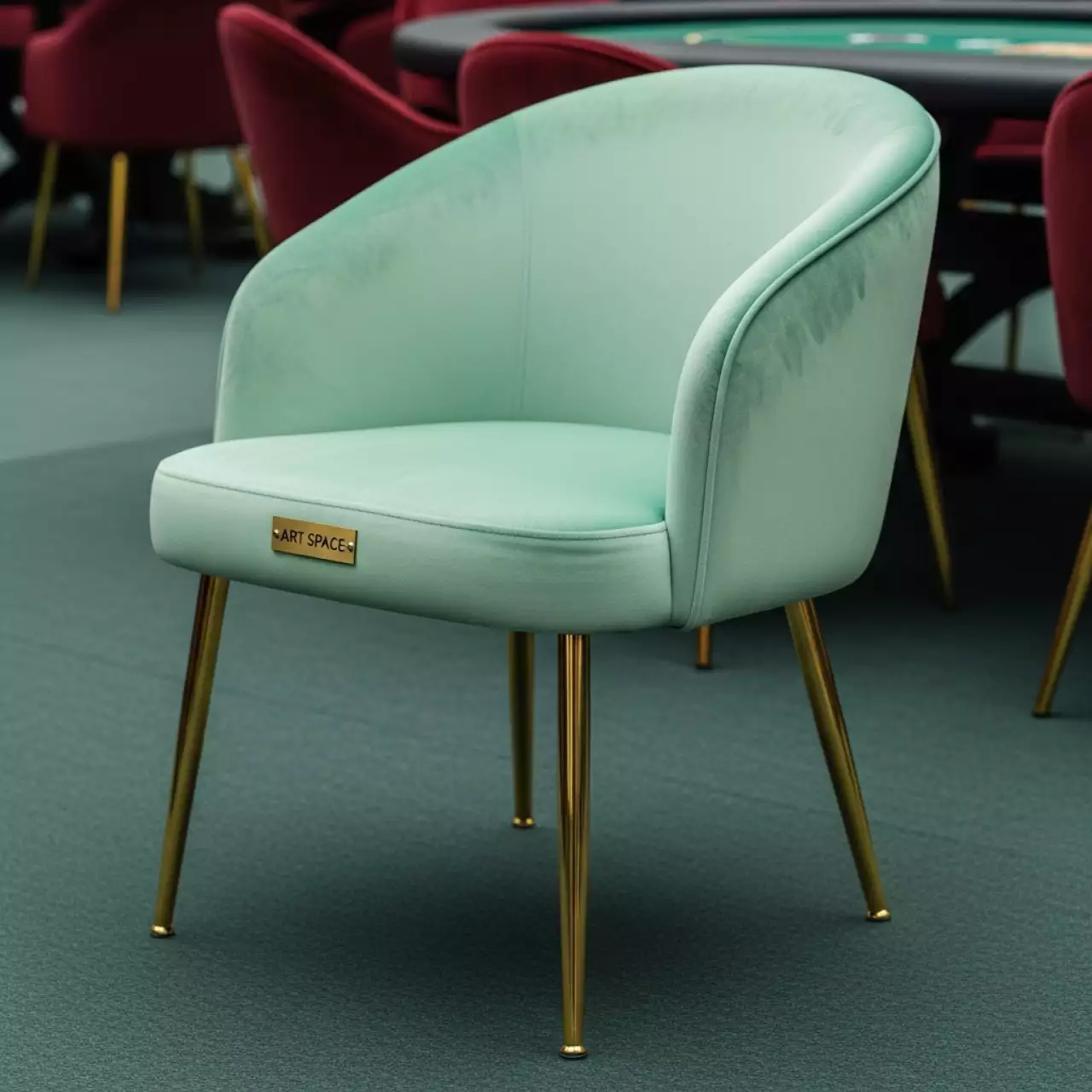 Аренда Стул Turin мятный с золотыми ножками в Novotel Resort — ART SPACE